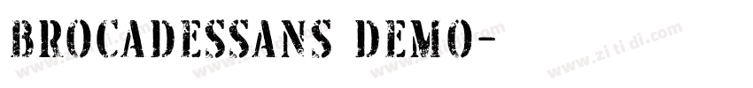 BrocadesSans Demo字体转换